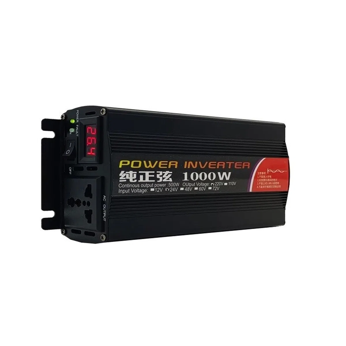 Inversores Solares para Coche 12 V 220 V para 110 V Onda Sinusoidal Pura CC 12 V 24 V 1000 W con Pantalla Digital Única Convertidor(48V,220V(50Hz),Universal)