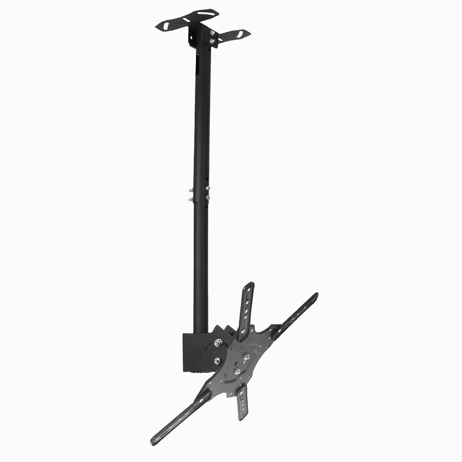 Soporte de techo para TV, compatible con pantallas LCD de 32 a 55 pulgadas, soporta distancia de agujeros de hasta 400 x 400 mm, dos métodos de instalación