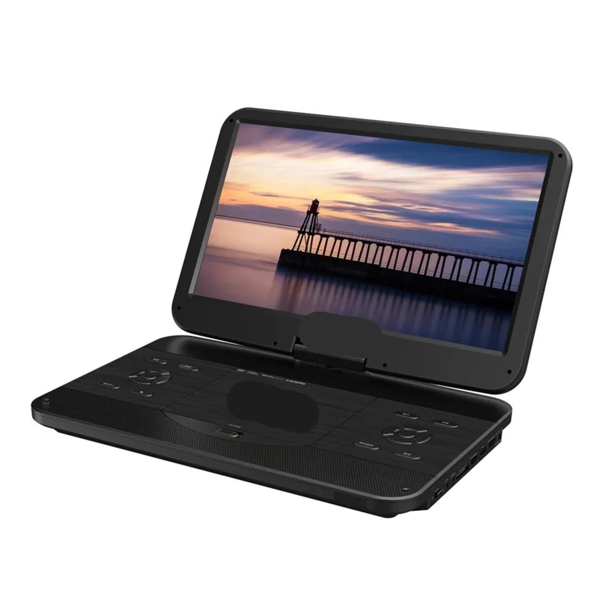 Reproductor de DVD, Reproductor de BLU-Ray portátil Plegable 15,6 Pulgadas, Pantalla Grande HD 1080P, Compatible con DVD, VCD, CD, Viaje en casa y Coche