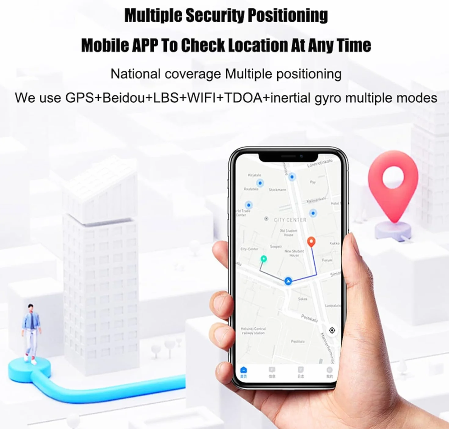 Reloj Inteligente De Detección De Caídas Ip67 Reloj De Alarma De Caída A Prueba De Agua con Videollamada Sos HD Reloj De Posicionamiento Antipérdida A Prueba De Agua Regalo para An, Red
