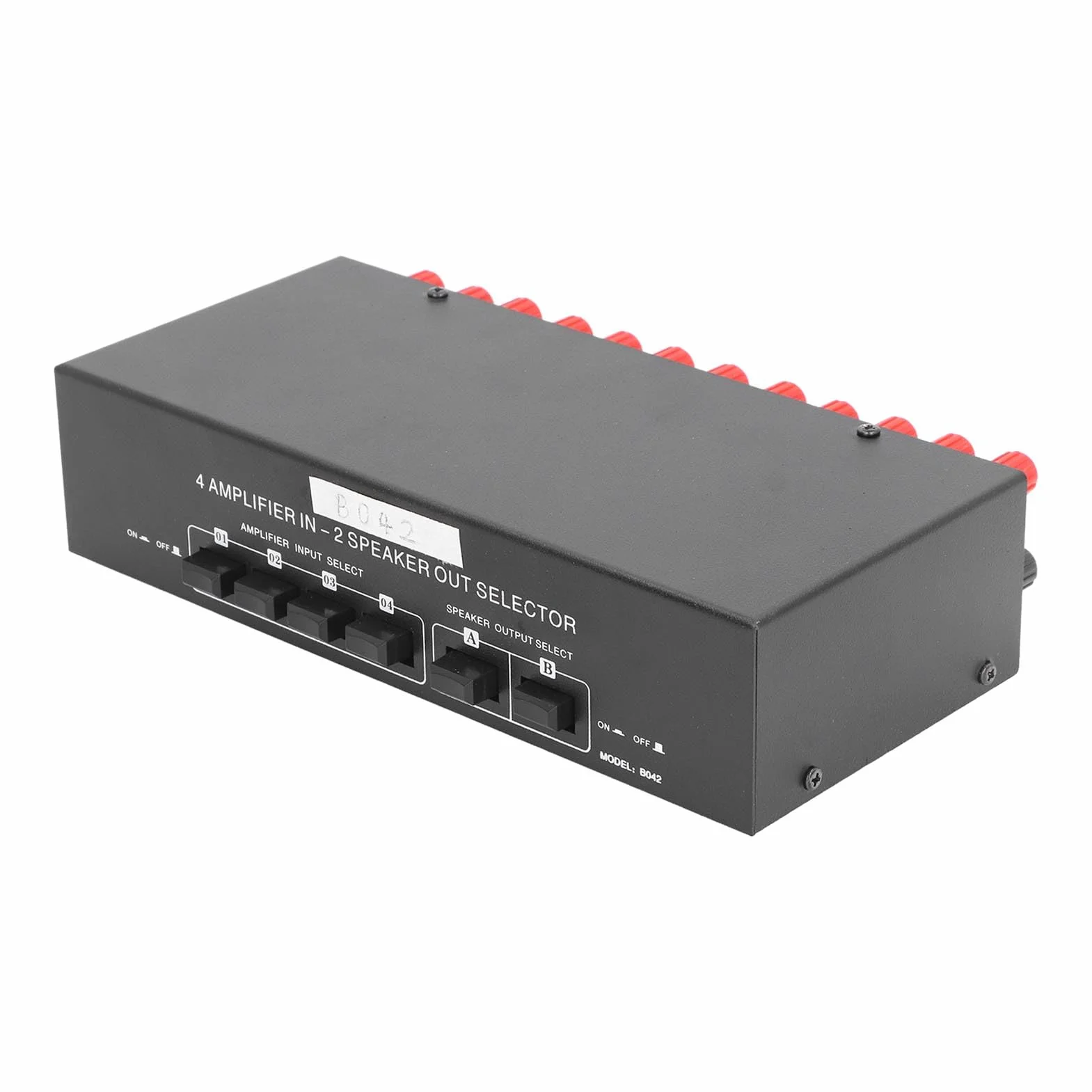 Selector de Altavoz pasivo 4 en 2 Salidas, conmutador de Altavoz Amplificador con 300 W por Canal, selección de Altavoz A B Independiente para Audio doméstico de 4-16