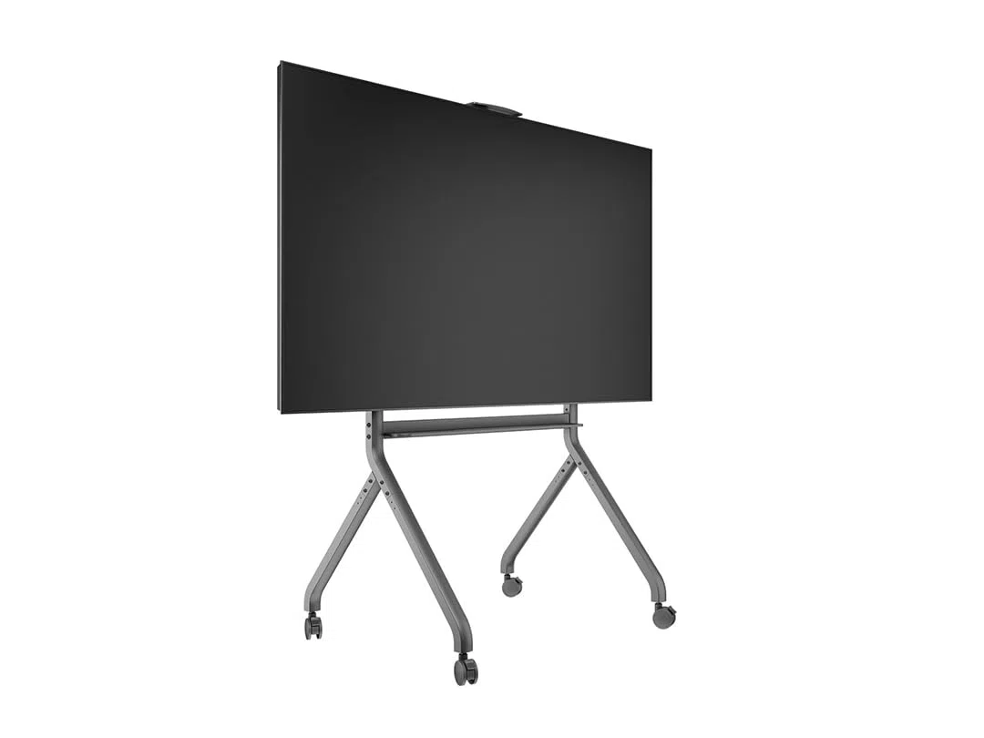 Multibrackets Collaboration 86 Floorstand TV Móvil para Pantallas 55-86” Soporte Profesional con Ruedas Bloqueables, Estante Cámara y Gestión Cables Negro