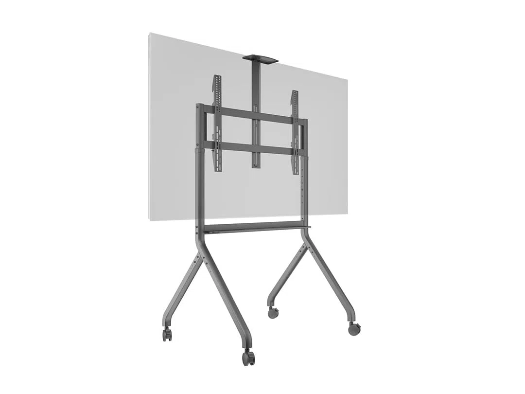 Multibrackets Collaboration 86 Floorstand TV Móvil para Pantallas 55-86” Soporte Profesional con Ruedas Bloqueables, Estante Cámara y Gestión Cables Negro