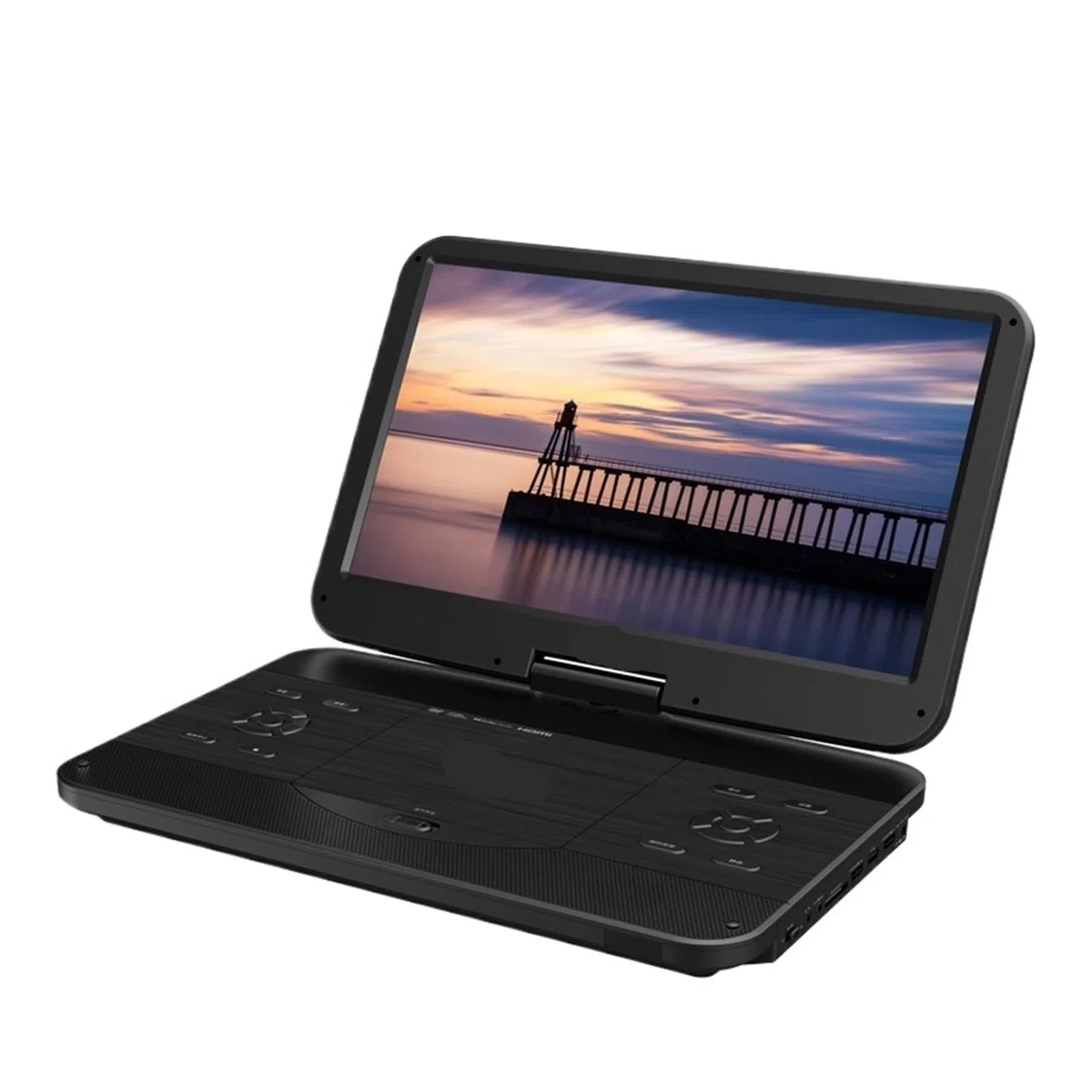 Reproductor de DVD, Reproductor de BLU-Ray portátil Plegable 15,6 Pulgadas, Pantalla Grande HD 1080P, Compatible con DVD, VCD, CD, Viaje en casa y Coche