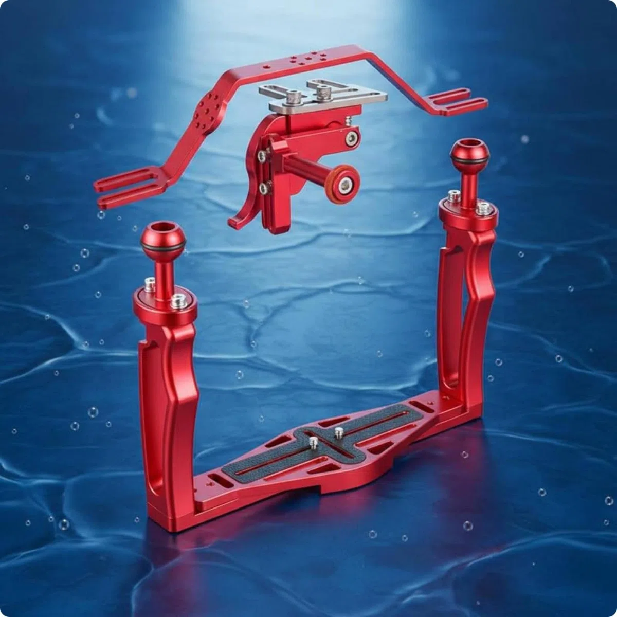 Milageto Soporte para Cámara Soporte de Cámara Accesorio Empuñadura Doble Trípode Jaula de Acción Aleación de Aluminio Robusta Puntos de Expansión con Tornillo, Negro, Style to 5