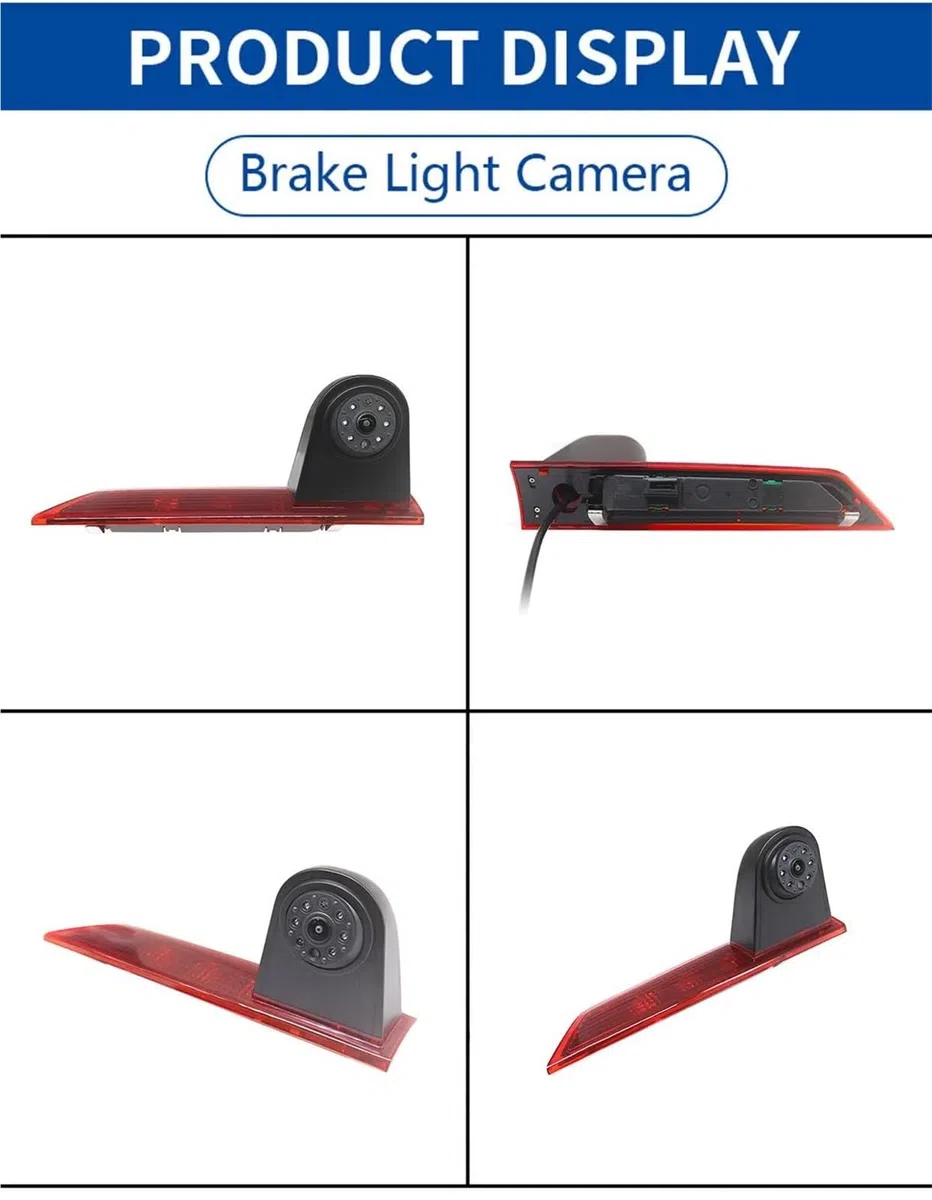 Cámara Visión Trasera Coche Cámara Marcha Atrás Freno Visión Nocturna Prueba Agua Monitor Espejo Retrovisor 7 Pulgadas para Ford para Transit para Custom 2012-2015 Cámara Trasera Coche
