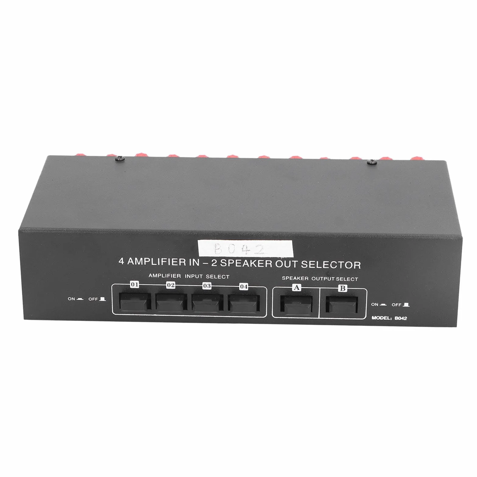 Selector de Altavoz pasivo 4 en 2 Salidas, conmutador de Altavoz Amplificador con 300 W por Canal, selección de Altavoz A B Independiente para Audio doméstico de 4-16