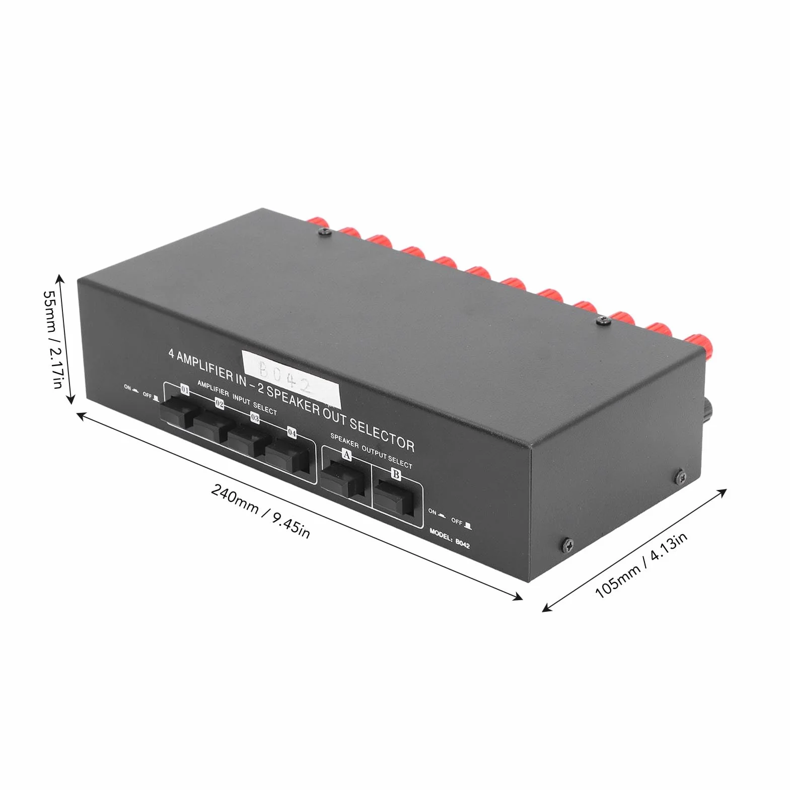 Selector de Altavoz pasivo 4 en 2 Salidas, conmutador de Altavoz Amplificador con 300 W por Canal, selección de Altavoz A B Independiente para Audio doméstico de 4-16