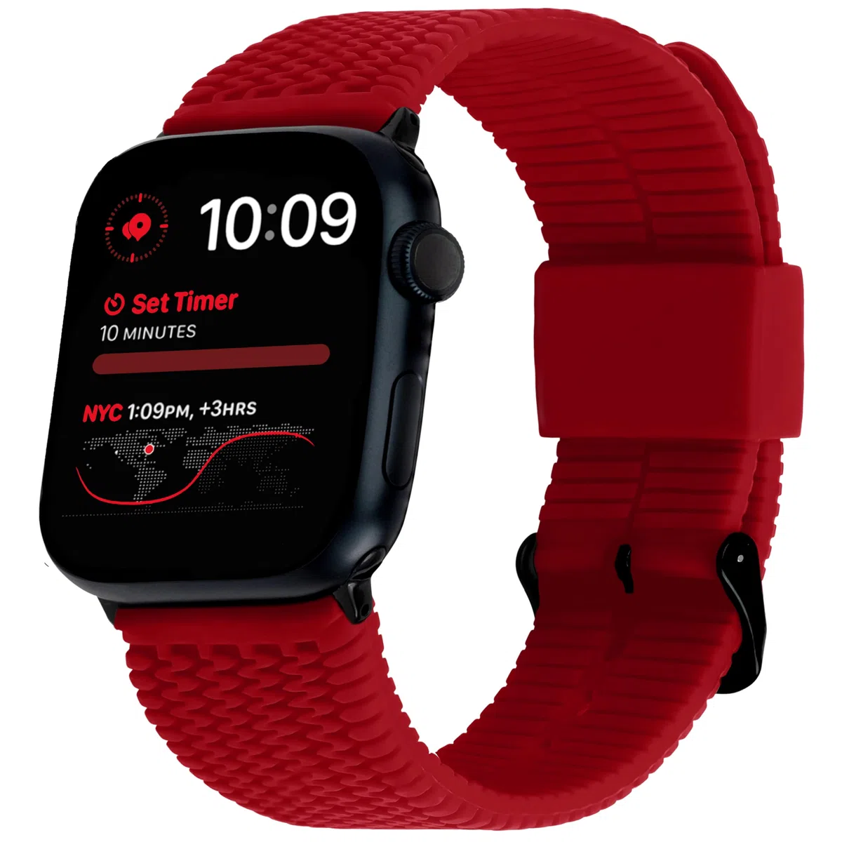 CARTERJETT Correa de repuesto para Apple Watch, 41 mm, 40 mm, 38 mm, banda de silicona para iWatch, correa de muñeca de goma deportiva, adaptador gris, hebilla clásica, serie deportiva 8, 7, 6, 5,