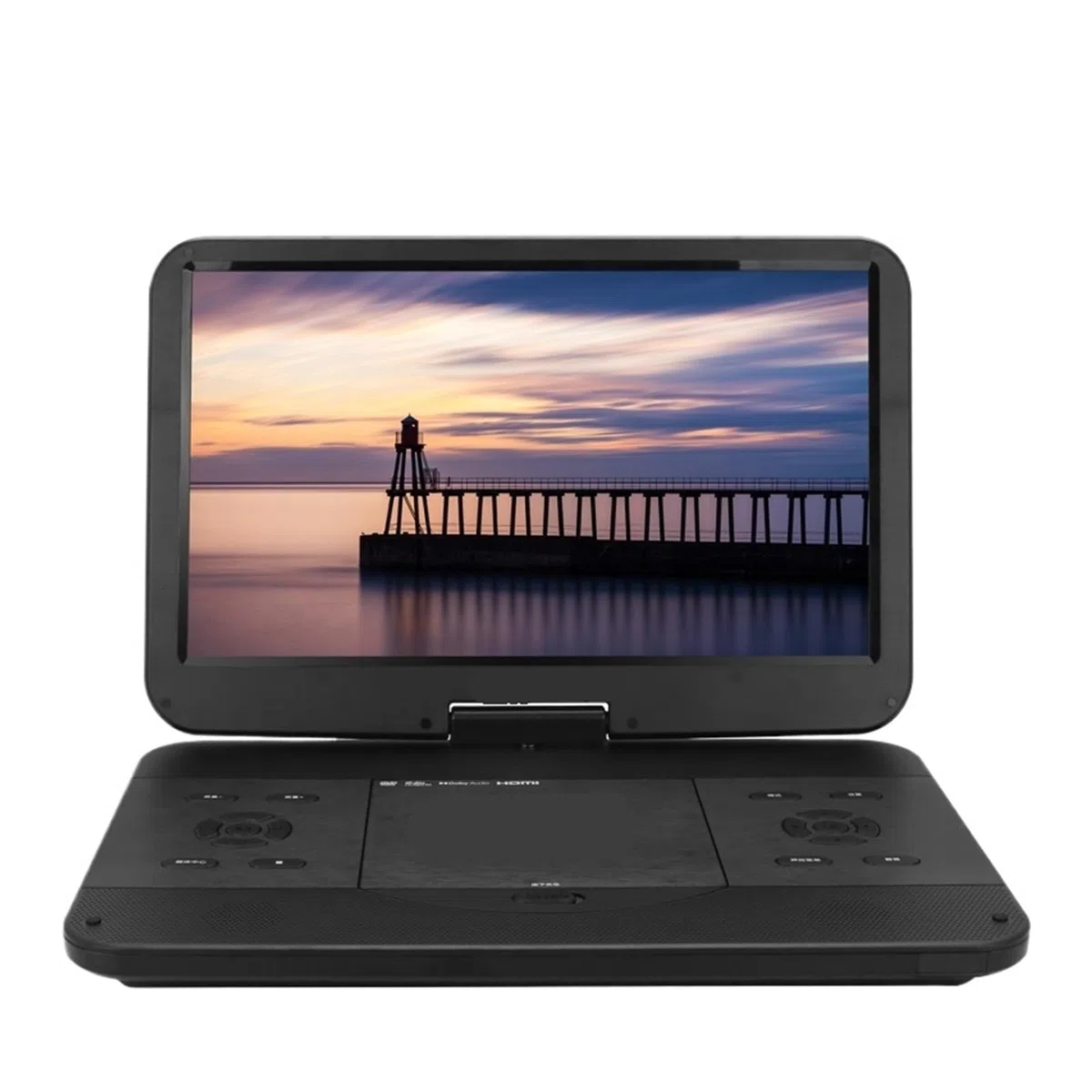 Reproductor de DVD, Reproductor de BLU-Ray portátil Plegable 15,6 Pulgadas, Pantalla Grande HD 1080P, Compatible con DVD, VCD, CD, Viaje en casa y Coche