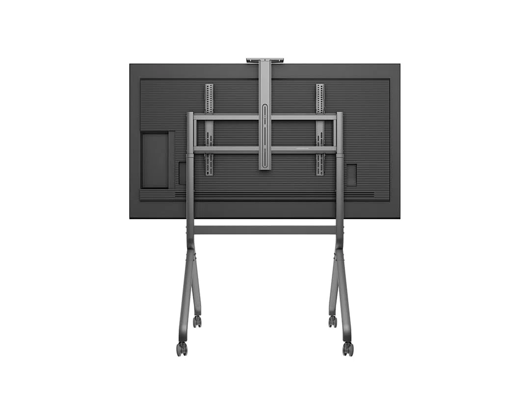 Multibrackets Collaboration 86 Floorstand TV Móvil para Pantallas 55-86” Soporte Profesional con Ruedas Bloqueables, Estante Cámara y Gestión Cables Negro