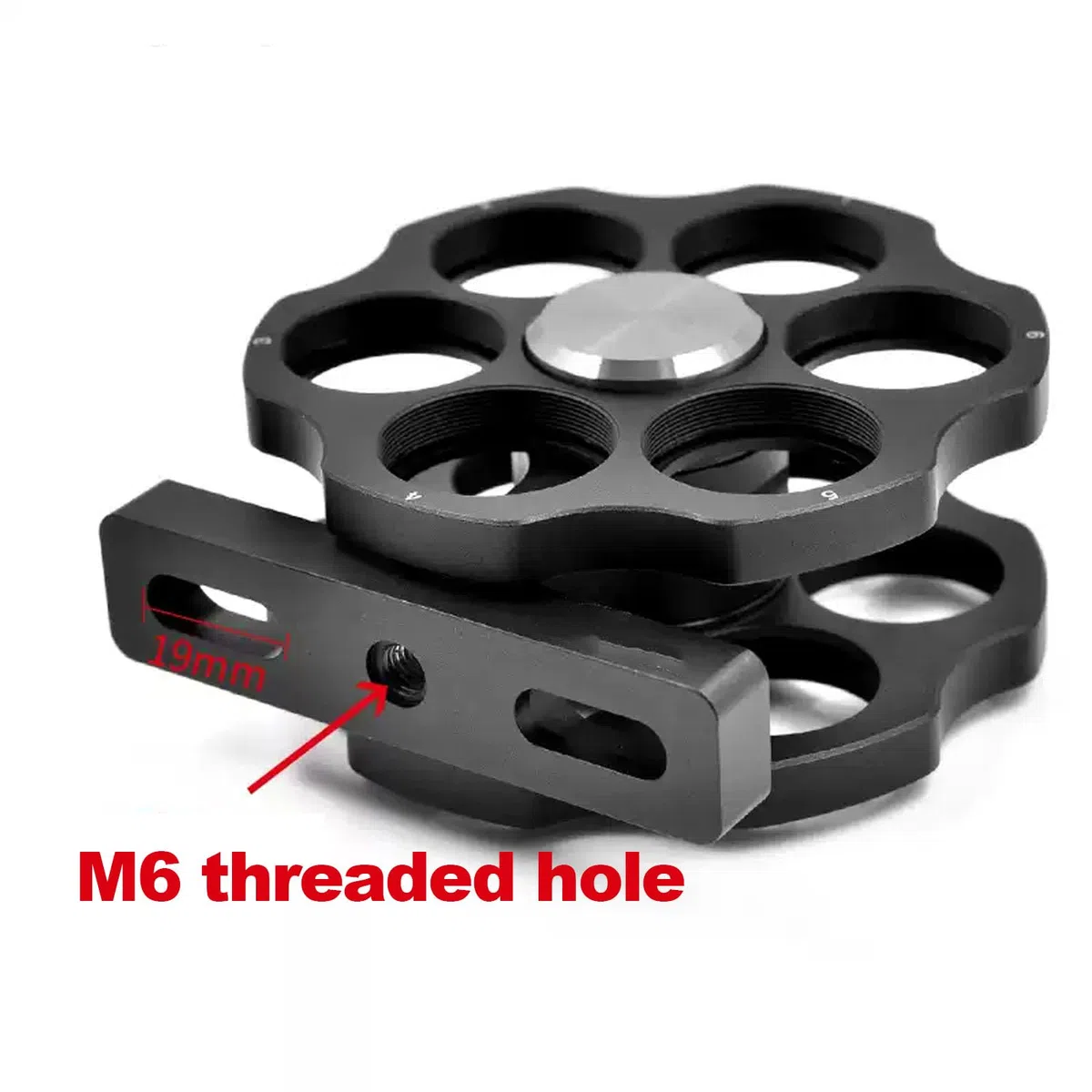 Carrusel de filtro de doble rueda, diseño coaxial de 12 posiciones con rosca SM1, aleación de aluminio 7075, capacidad para 12 filtros de 25 mm, para telescopios ópticos