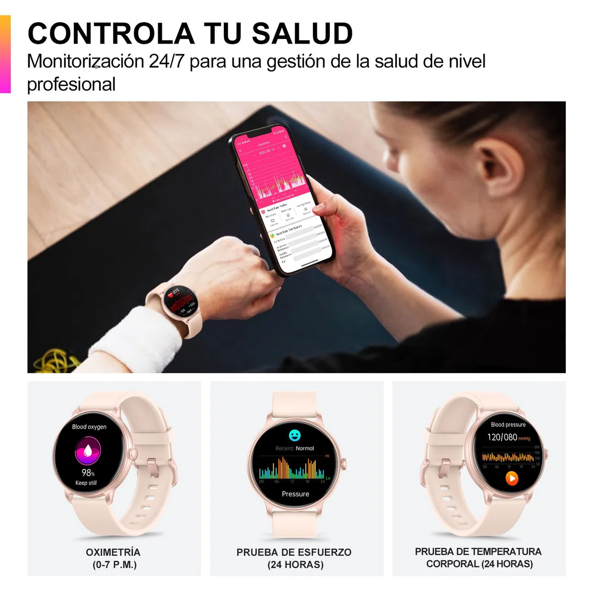 Reloj Inteligente Hombre Mujer, 1.43'' Smartwatch con Llamadas Bluetooth, 130+ Modo Deportivos Pulsera Actividad con Pulsómetro/Monitor de Sueño, Impermeable IP68 Smart Watch para Android/iOS