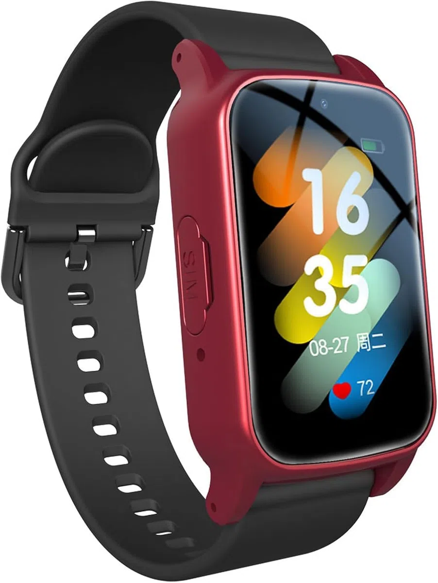 Reloj Inteligente De Detección De Caídas Ip67 Reloj De Alarma De Caída A Prueba De Agua con Videollamada Sos HD Reloj De Posicionamiento Antipérdida A Prueba De Agua Regalo para An, Red